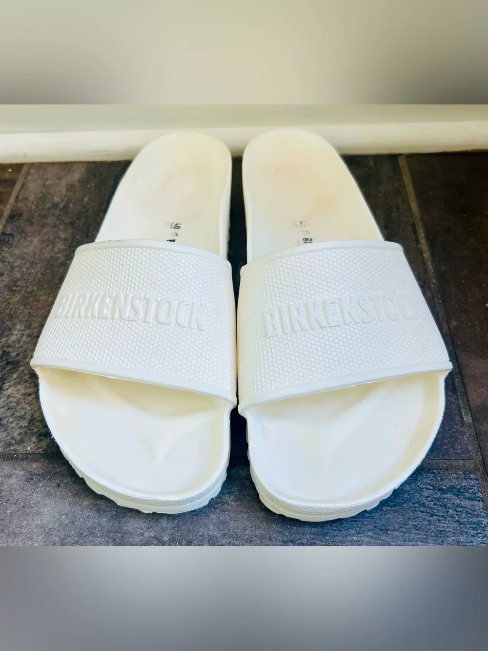 Birkenstock Barbados EVA White Slides Size 9-9.5 Women,  7-7.5 Men